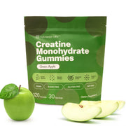 VYBRANCE LABS front jar view showing green apple gummies and clear label for easy recognition