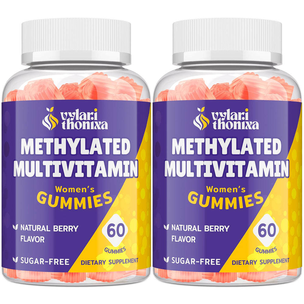 Vylarithonixa bottle front view showing 33-in-1 methylated gummies for daily energy