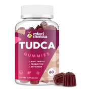 Vylarithonixa Tudca gummy bottle highlighting high potency for daily liver wellness