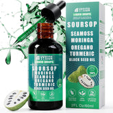 Vyxion Soursop Bitters bottle with sea moss infusion for daily wellness