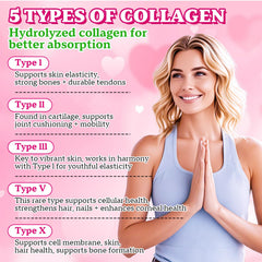 VZOXAINS Collagen Gummies ingredient panel highlights 5000 mg collagen and biotin.