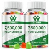 WACHRAY Premium Hemp Gummies bottle with tropical flavor and easy dosing.