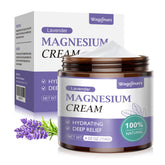 Wagomars Magnesium Cream Sleep bottle shows nighttime relief and calming lavender scent.