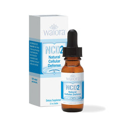 Waiora NCD2 liquid bottle overview highlighting purified minerals for daily wellness.
