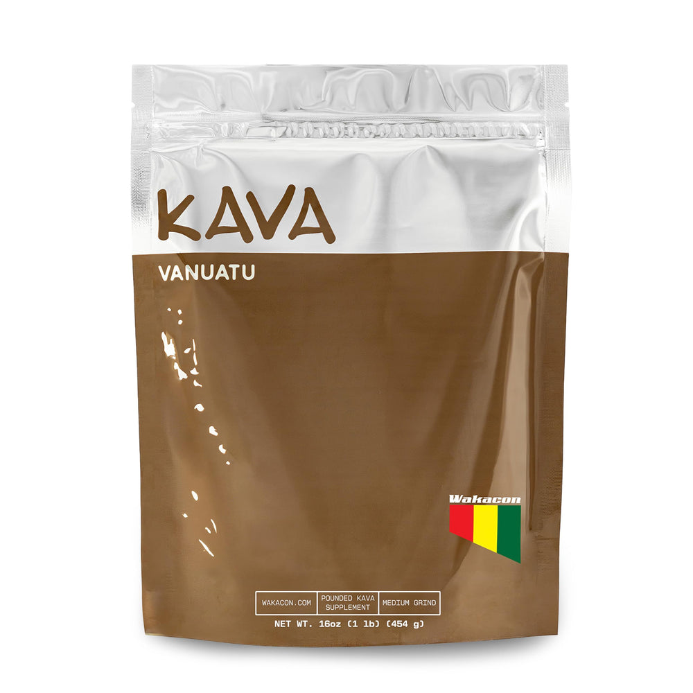 Wakacon Vanuatu Waka Kava powder in a jar for smooth traditional preparation