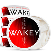 Wakey Cosmic Cola energy pouches front view offer a portable caffeine boost.