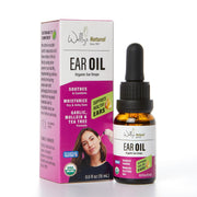 Wally's Natural Ear Oil bottle for gentle daily ear care.