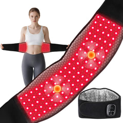 WAPAG red light therapy belt, front view, supports portable daily comfort