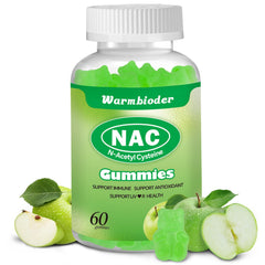 Warmbioder NAC Gummies packaging highlights gluten-free, non-GMO formula for everyday wellness.