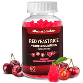 Warmbioder red yeast rice gummies jar with CoQ10 for potential heart health support