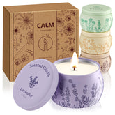 WarmEmbrace lavender candle jar for calming evenings at home.