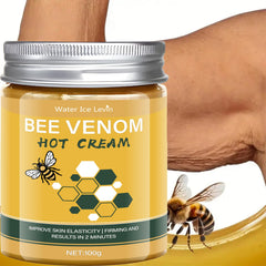 Cream texture of Water Ice Levin Bee Venom Hot Sweat Cream shown for easy application.