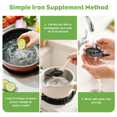 Watstion Killer Whale iron fish with acidic boil boosts iron availability in liquids.
