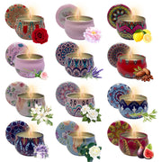 WAURCSY scented candles gift set with 12 jars for cozy home ambience.