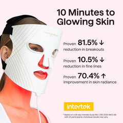 Wavytalk Glow Time Mask worn on the face during a calm session