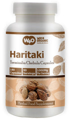 Way 4 Organic W4O Haritaki capsules close-up showing vegan capsules.