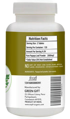 WAY 4 ORGANIC W4O papaya leaf powder capsules closeup suggests natural digestion aid.