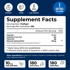 We Like Vitamins Astaxanthin softgels close-up showing natural antioxidant source