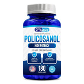 We Like Vitamins Policosanol 25mg bottle for daily wellness routine.