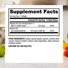 Label close-up displays Webber Naturals K2 MK-7 and D3 potency.