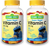 Webber Naturals Sesame Street Vitamin C Gummies for Kids 2+ with bright label for daily vitamin C.