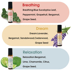 Wecoma roll-on bottles display six 10ml blends for portable aromatherapy