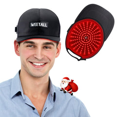 WEETALL red light hair cap worn on head for cordless therapy sessions