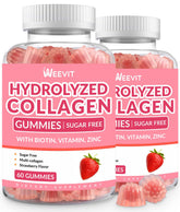 Weevit Sugar Free Collagen Gummies bottle for daily beauty support and convenient use.