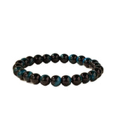 WEFRIN Evil Eye bracelet front view shows protective style with hematite and tiger eye beads.