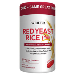Weider Red Yeast Rice Plus bottle front with 240 tablets for heart health support.