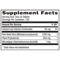 Close-up of Weider Red Yeast Rice Plus capsules for daily wellness.