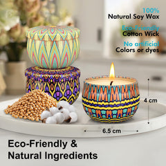 Weimingte candles with lead-free cotton wick for safe burn