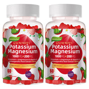 Wekannufod Potassium Magnesium Gummies bottle with strawberry flavor for daily electrolyte support