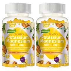 Wekannufod Potassium Magnesium Gummies pineapple bottle for daily electrolyte support