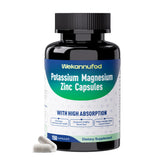 Wekannufod potassium magnesium supplement bottle showing convenient capsules for daily wellness