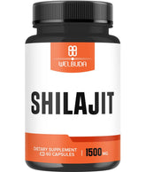 WELBUDA Extract 5:1 Shilajit bottle with 60 capsules for daily energy and immune support