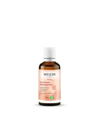 Weleda Perineum Massage Oil applied on skin to support perineal elasticity