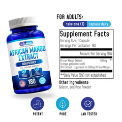 We Like Vitamins African Mango capsules 180-count pack offers convenient long-term use