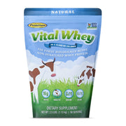 Well Wisdom Vital Whey bottle pouring to fuel daily workouts with clean protein