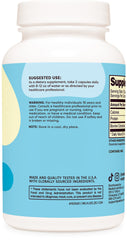 Wellah colostrum capsules serving image features two capsules for easy daily dose.