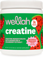 Wellah Creatine for Women container with Strawberry Watermelon flavor enables easy daily dosing.