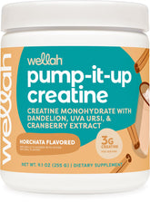 Wellah Creatine for Women horchata scoop shows 3 g of creatine per serving