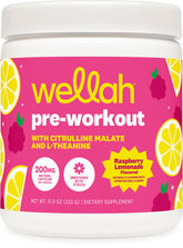 Wellah Get-Going pre-workout bottle with Raspberry Lemonade to boost daily workouts energy
