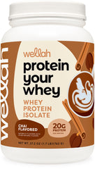 Wellah Protein Your Whey chai bottle for post-workout recharge