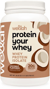 Wellah Protein Your Whey coconut packaging for convenient post-workout nutrition