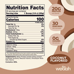 Wellah Protein Your Whey isolate bottle showing GMP quality and safety testing