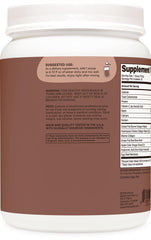 Wellah The Afterglow Chocolate scoop showing 14 g protein per serving.