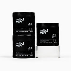 WELLBEL Men bottle front view highlighting hair health support