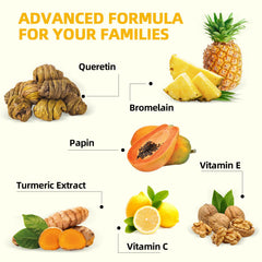 Wellcatcher bromelain papain gummies being chewed for convenient daily digestion aid.