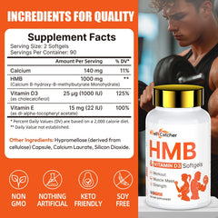 Wellcatcher HMB D3 softgel pack for easy absorption